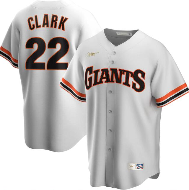 Men's San Francisco Giants #22 Will Clark White Cool Base Stitched Jersey